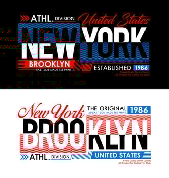 New York Brooklyn, for print on t shirts etc. vector