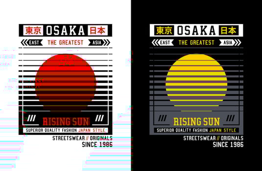 Osaka typography design, for print on t shirts etc. vector