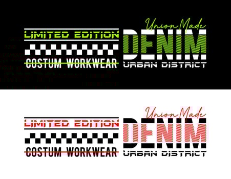 Denim typography design, for t-shirt, posters, labels, etc. vector