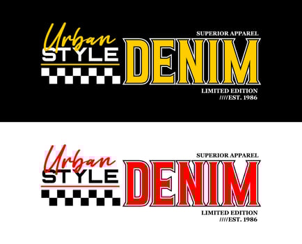 Denim style typography design, for t-shirt, posters, labels, etc vector
