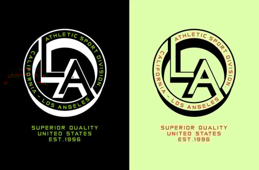 LA typography design, for print on t shirts etc. vector
