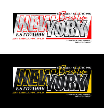 Athletic New York typography, for print on t shirts etc. vector
