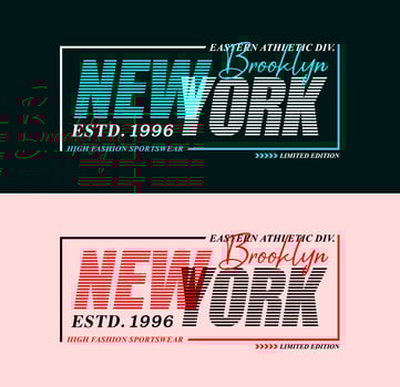 New York typography design, for print on t shirts etc. vector