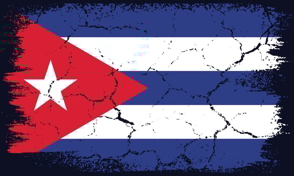 Free Vector Flat Design Grunge Cuba Flag Background