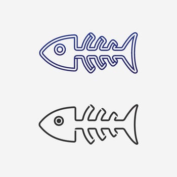 Fish abstract icon design logo template,Creative vector symbol of fishing club or online shop.