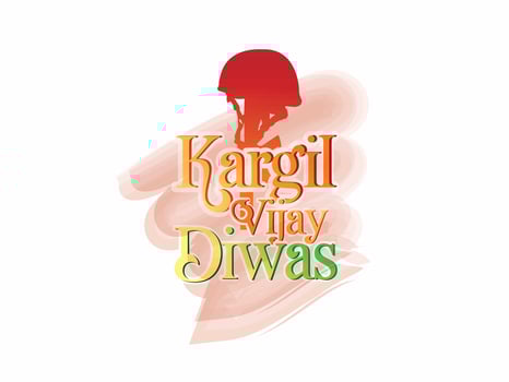 kargil vijay diwas. People remembring and celebrating victory day of indian army vector