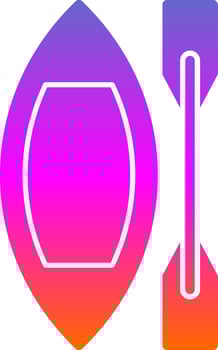 Canoe Vector Icon Design