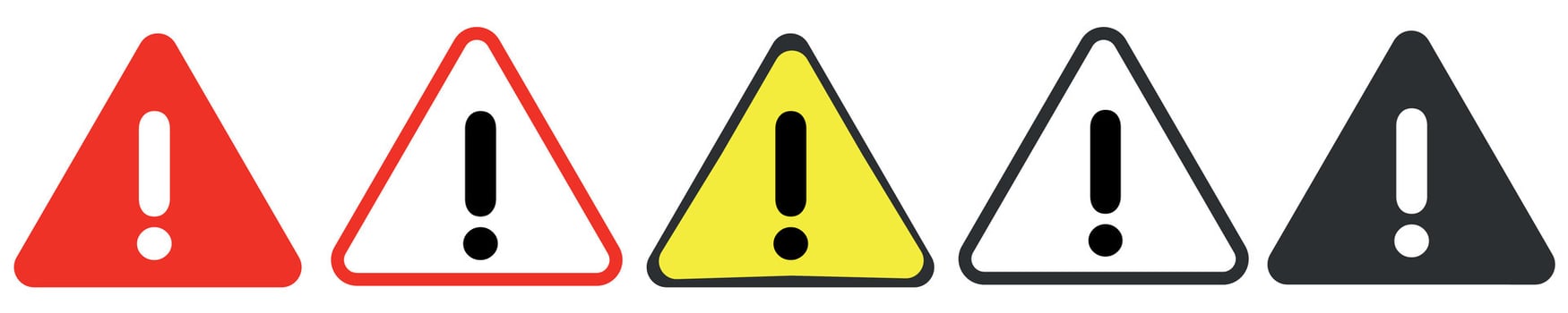 Attention caution danger sign. Danger sign, warning sign, attention sign. Danger warning attention icon. Vector illustration