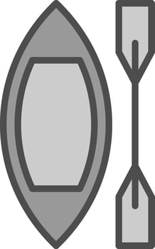 Canoe Vector Icon Design