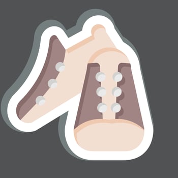 Sticker Shoes related to Bicycle symbol. simple design editable. simple illustration vector