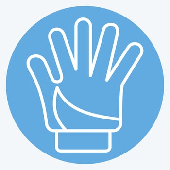 Icon Glove related to Bicycle symbol. blue eyes style. simple design editable. simple illustration vector