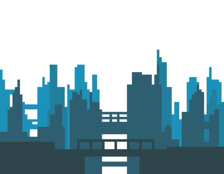 bright cityscape at night pixel illustration png