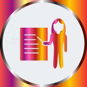 Unique Female Presenter Vector Icon