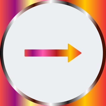 Unique Right Arrow Vector Icon