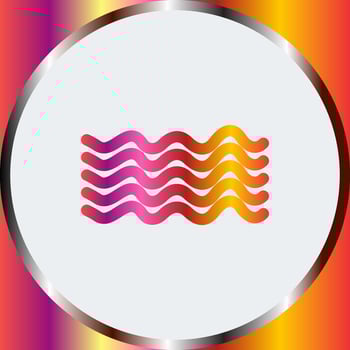 Magnetic Waves Vector Icon