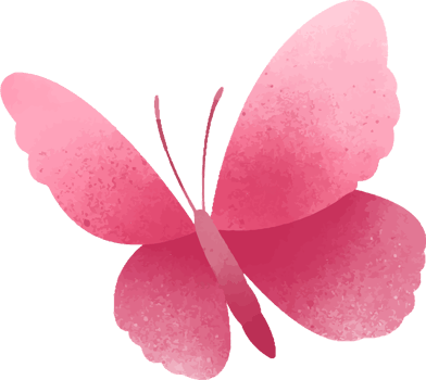 Butterfly flying in pink watercolor painting, breast cancer awareness decoration element png