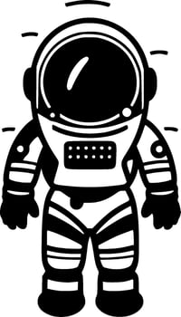Astronaut - Minimalist and Flat Logo - Vector illustration