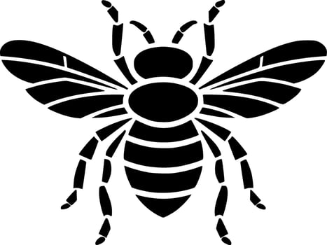 Bee, Minimalist and Simple Silhouette - Vector illustration