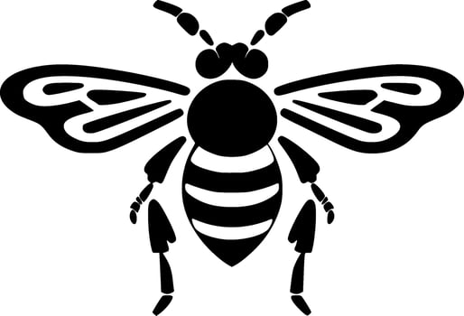 Bee - Minimalist and Flat Logo - Vector illustration