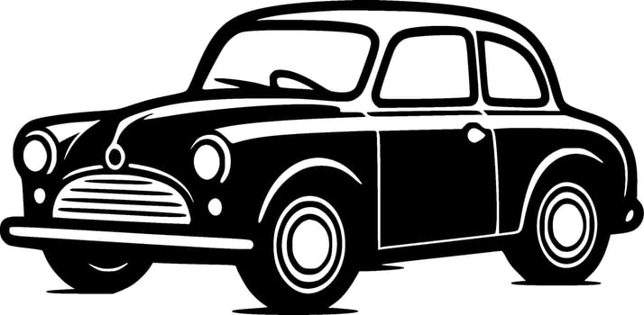 Car, Black and White Vector illustration