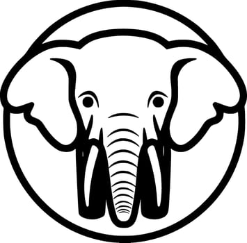 Elephant - Minimalist and Flat Logo - Vector illustration