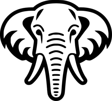 Elephant - Minimalist and Flat Logo - Vector illustration