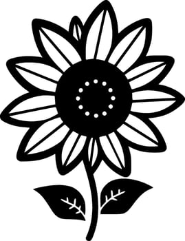 Flower, Minimalist and Simple Silhouette - Vector illustration