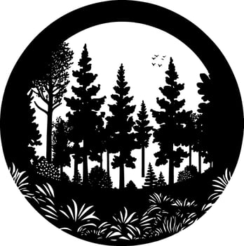 Forest - Minimalist and Flat Logo - Vector illustration