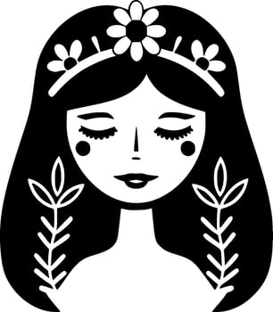 Hippy, Minimalist and Simple Silhouette - Vector illustration