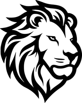 Lion, Minimalist and Simple Silhouette - Vector illustration