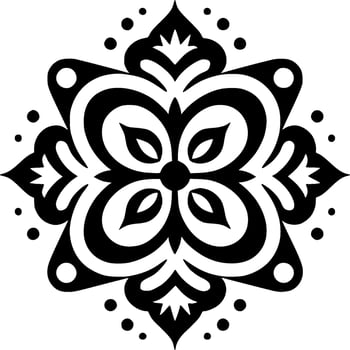 Mandala - Minimalist and Flat Logo - Vector illustration
