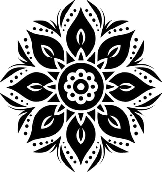 Mandala, Minimalist and Simple Silhouette - Vector illustration
