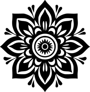 Mandala, Minimalist and Simple Silhouette - Vector illustration