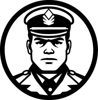 Military - Minimalist and Flat Logo - Vector illustration