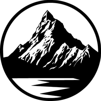 Mountains - Minimalist and Flat Logo - Vector illustration