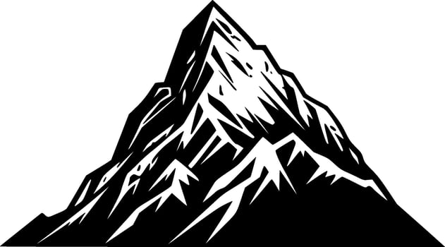 Mountains, Minimalist and Simple Silhouette - Vector illustration