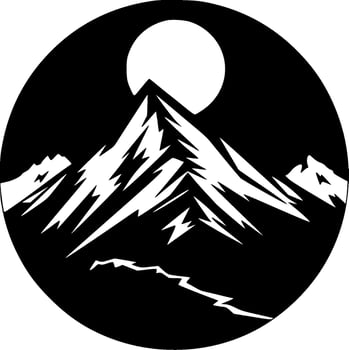 Mountains - Minimalist and Flat Logo - Vector illustration