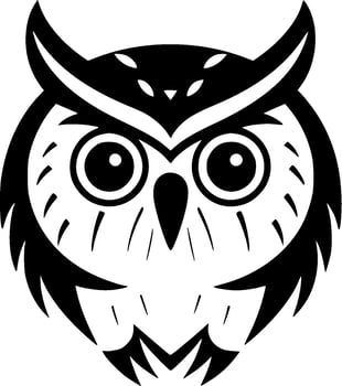 Owl - Minimalist and Flat Logo - Vector illustration