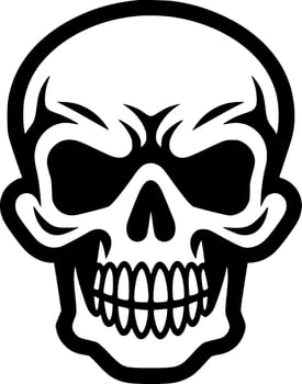 Skull, Minimalist and Simple Silhouette - Vector illustration