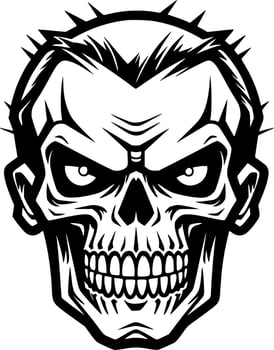 Skull, Minimalist and Simple Silhouette - Vector illustration