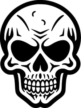 Skull - Minimalist and Flat Logo - Vector illustration