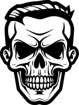 Skull, Minimalist and Simple Silhouette - Vector illustration