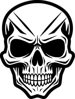 Skull, Minimalist and Simple Silhouette - Vector illustration