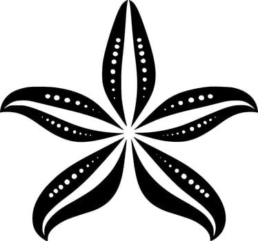 Starfish - Black and White Isolated Icon - Vector illustration