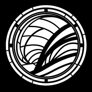 Stained Glass, Minimalist and Simple Silhouette - Vector illustration