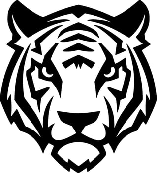 Tiger, Minimalist and Simple Silhouette - Vector illustration
