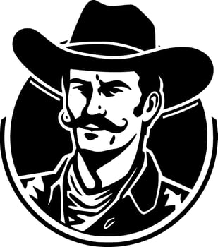 Western, Minimalist and Simple Silhouette - Vector illustration