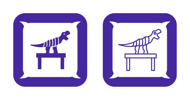 Bones Exhibit Vector Icon