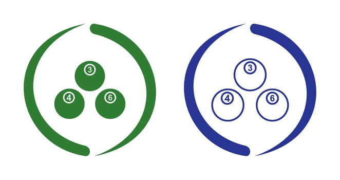 Unique Snooker Balls Vector Icon