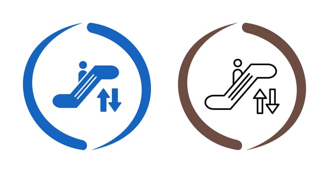 Escalator Vector Icon